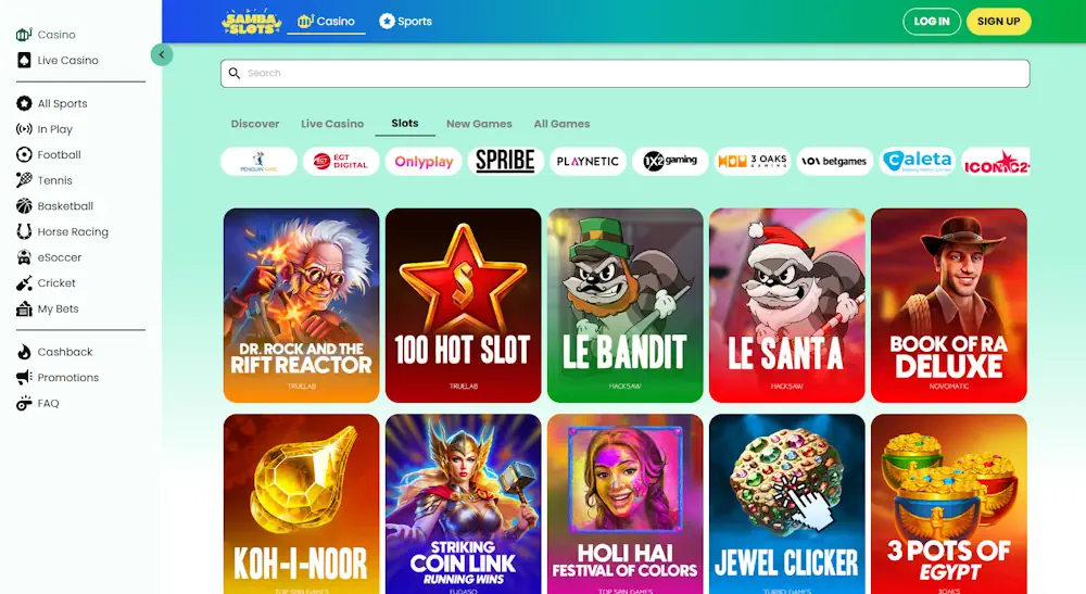 Samba Slots Casino Screenshot